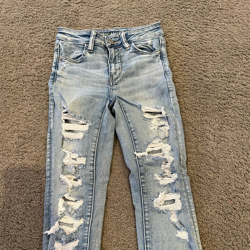 American ripped skinny jeans